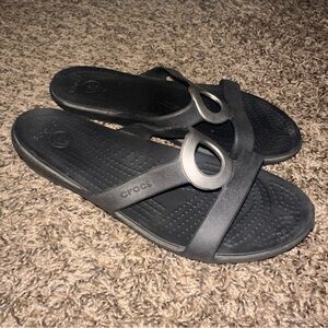 CROCS Women's Black Slide Sandals